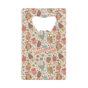 Summer Pattern met Ice Cream Creditkaart Flessenopener