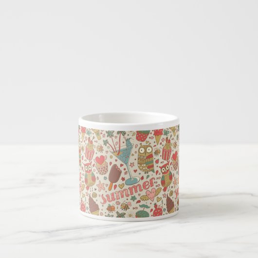 Summer Pattern met Ice Cream Espresso Kop (Voorkant)