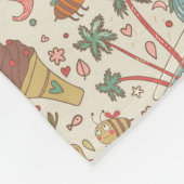 Summer Pattern met Ice Cream Fleece Deken (Hoek)