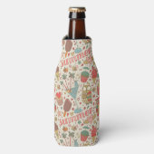 Summer Pattern met Ice Cream Flesjeskoeler (Fles Voorkant)