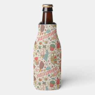Summer Pattern met Ice Cream Flesjeskoeler