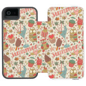 Summer Pattern met Ice Cream Incipio iPhone Portemonnee Hoesje (Agenda Open)