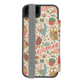 Summer Pattern met Ice Cream Incipio iPhone Portemonnee Hoesje (Agenda Achterkant)