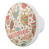 Summer Pattern met Ice Cream Keramische Knop (Rechts)