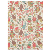 Summer Pattern met Ice Cream Klembord (Achterkant)