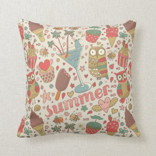 Summer Pattern met Ice Cream Kussen
