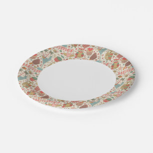Summer Pattern met Ice Cream Papieren Bordje