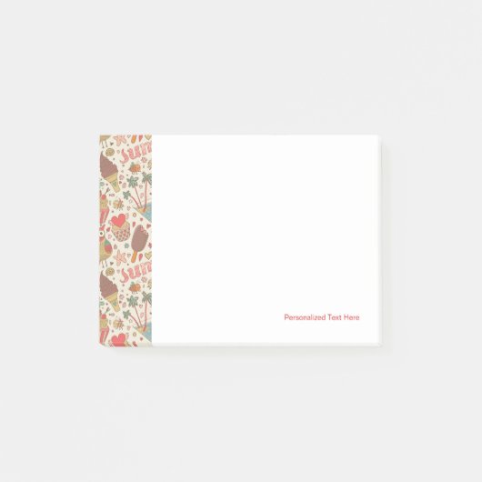 Summer Pattern met Ice Cream Post-it® Notes (Voorkant)