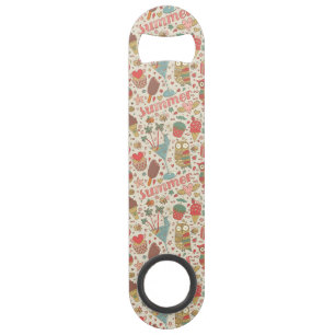 Summer Pattern met Ice Cream Speed Flessenopener