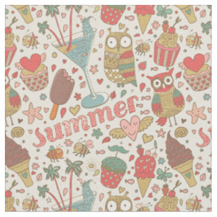 Summer Pattern met Ice Cream Stof