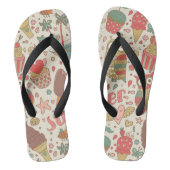 Summer Pattern met Ice Cream Teenslippers (Voetbed)