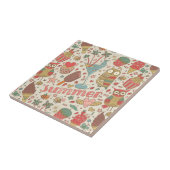 Summer Pattern met Ice Cream Tegeltje (Zijkant)