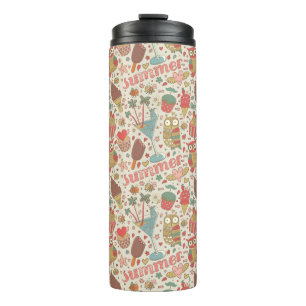 Summer Pattern met Ice Cream Thermosbeker