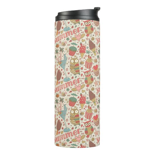 Summer Pattern met Ice Cream Thermosbeker (Gedraaid links)