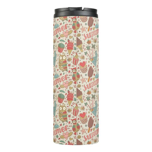 Summer Pattern met Ice Cream Thermosbeker (Achterkant)