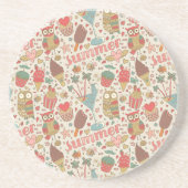 Summer Pattern met Ice Cream Zandsteen Onderzetter (Voorkant)