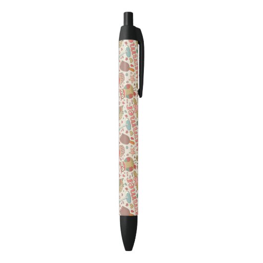 Summer Pattern met Ice Cream Zwarte Inkt Pen (Achterkant (Verticaal))
