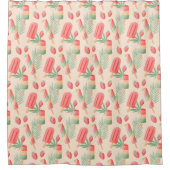 Summer Pattern Shower Curtain Douchegordijn (Voorkant)