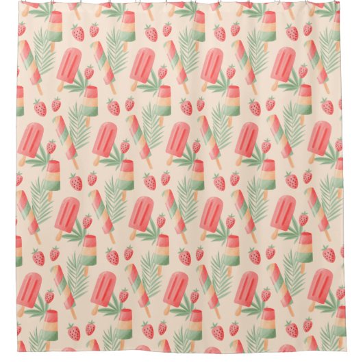 Summer Pattern Shower Curtain Douchegordijn (Voorkant)