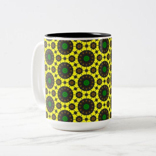 Summer Pattern Tweekleurige Koffiemok (Voorkant links)