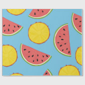 Summer pattern with pineapple and watermelonart, b cadeaupapier (Vlak)