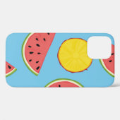 Summer pattern with pineapple and watermelonart, b Case-Mate iPhone case (Achterkant (horizontaal))