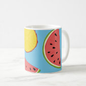 Summer pattern with pineapple and watermelonart, b koffiemok (Voorkant rechts)