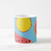 Summer pattern with pineapple and watermelonart, b koffiemok (Center)