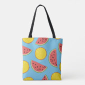 Summer pattern with pineapple and watermelonart, b tote bag (Achterkant)