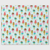 Summer Pattern Wrapping Paper Cadeaupapier (Vlak)
