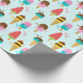 Summer Pattern Wrapping Paper Cadeaupapier (Hoek)