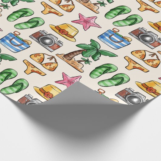 Summer Pattern Wrapping Paper Cadeaupapier (Hoek)