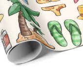 Summer Pattern Wrapping Paper Cadeaupapier (Rol Hoek)
