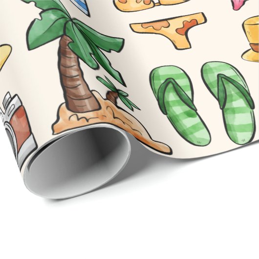 Summer Pattern Wrapping Paper Cadeaupapier (Rol Hoek)