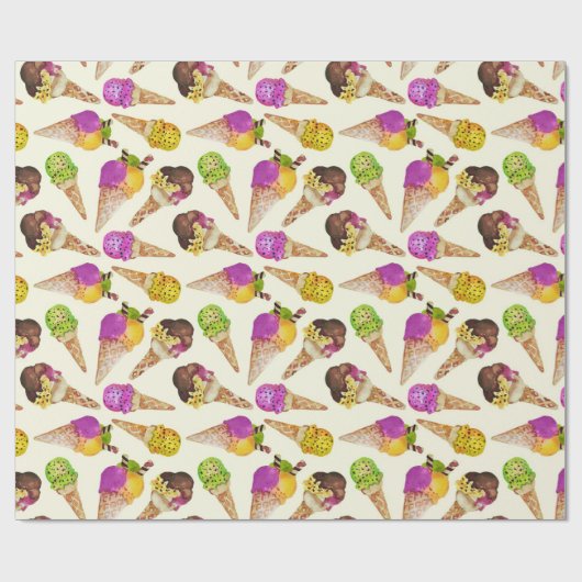 Summer Pattern Wrapping Paper Cadeaupapier (Vlak)