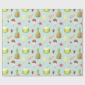 Summer Pattern Wrapping Paper Cadeaupapier (Vlak)