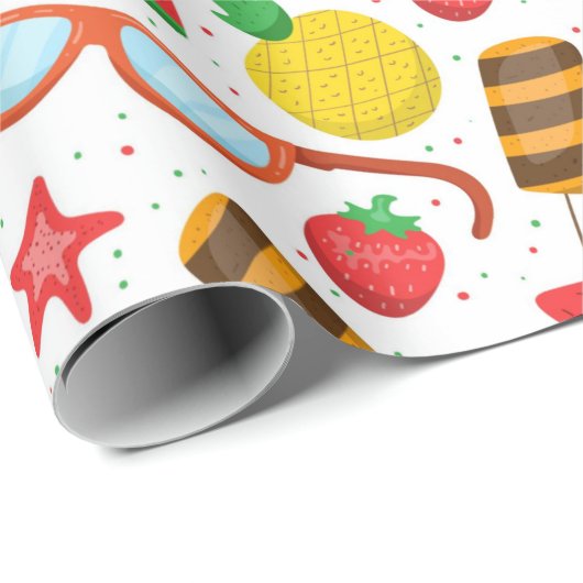Summer Pattern Wrapping Paper Cadeaupapier (Rol Hoek)