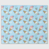 Summer Pattern Wrapping Paper Cadeaupapier (Vlak)