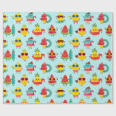 Summer Pattern Wrapping Paper Cadeaupapier (Vlak)