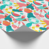 Summer Pattern Wrapping Paper Cadeaupapier (Hoek)