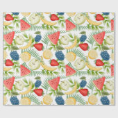 Summer Pattern Wrapping Paper Cadeaupapier (Vlak)