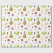Summer Pattern Wrapping Paper Cadeaupapier (Vlak)