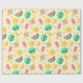 Summer Pattern Wrapping Paper Cadeaupapier (Vlak)
