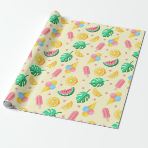 Summer Pattern Wrapping Paper Cadeaupapier