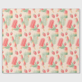 Summer Pattern Wrapping Paper Cadeaupapier (Vlak)