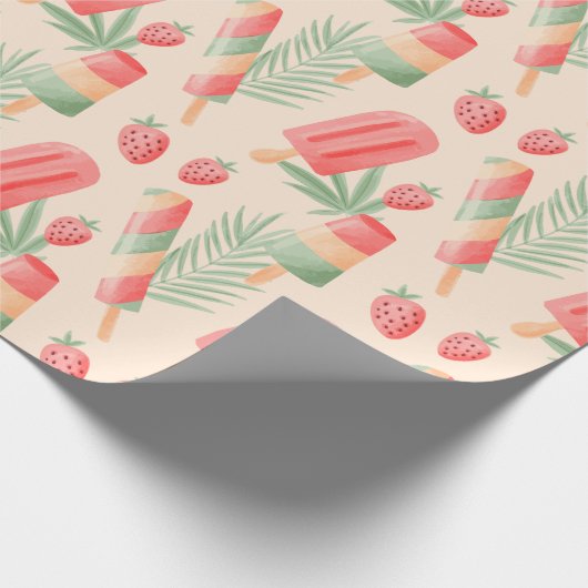 Summer Pattern Wrapping Paper Cadeaupapier (Hoek)