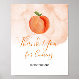 Summer Peach Bedankt voor uw komst Poster