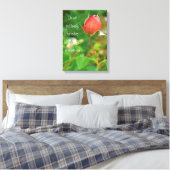 Summer Peach Roos Bud Rumi Quote Canvas Afdruk (Insitu (Slaapkamer))