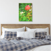 Summer Peach Roos Bud Rumi Quote Canvas Afdruk (Insitu (Slaapkamer))