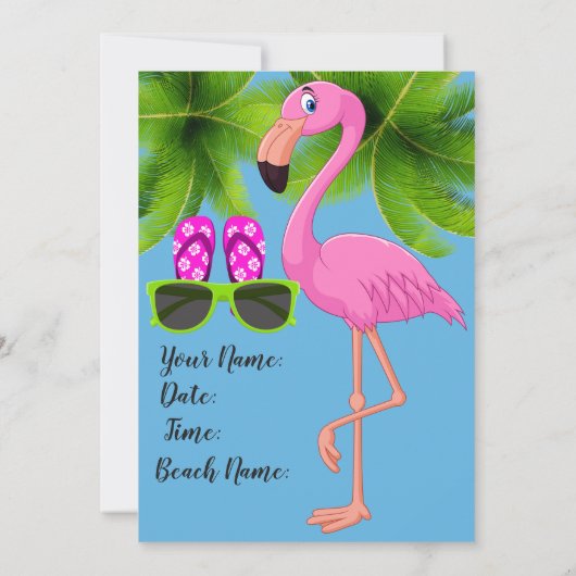 Summer Pelican Party Kaart (Achterkant)